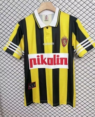 Retro Version 95-96 Real Zaragoza 2nd Away Yellow&Black Thailand Soccer Jersey AAA-2044