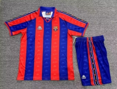 Retro Version 1996-1997 Barcelona Home Red&Blue Soccer Uniform-718