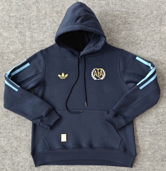 50th Anniversary Edition Argentina Royal Blue Thailand Soccer Tracksuit Top With Hat-LH