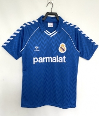 Retro Version 86-87 Real Madrid Away Blue Thailand Soccer Jersey AAA-811