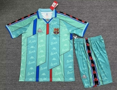 Retro Version 1996-1997 Barcelona Away Green Soccer Uniform-718