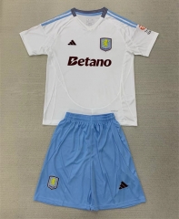 2024-2025 Aston Villa Away White Soccer Uniform-AY