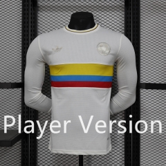 Player Version 100th Anniversary Edition Colombia White LS Thailand Soccer Jersey AAA-888