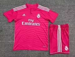 Retro Version 2014 Real Madrid Away Pink Soccer Uniform-718