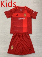 2024-2025 Real Zaragoza Away Red Kids/Youth Soccer Uniform-AY