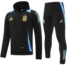 2024-2025 Argentina Black Thailand Soccer Tracksuit With Hat-418