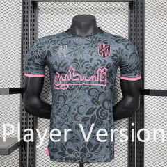 Player Version 2024-2025 Palestine Black Thailand Soccer Jersey AAA-888