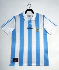 Retro Version 1994 Argentina Home Blue&White Thailand Soccer Jersey AAA-811
