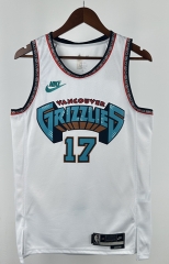 2025 Retro Version Memphis Grizzlies White #17 NBA Jersey-311