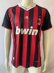 Retro Version 09-10 AC Milan Home Red&Black Thailand Soccer Jersey AAA-503