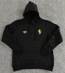 2024-2025 Juventus Black Thailand Soccer Tracksuit Top With Hat-LH