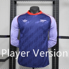 Player Version 2024-2025 Retro Version Arsenal Purple LS Thailand Soccer Jersey AAA-888