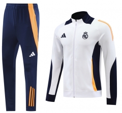 2024-2025 Real Madrid White Thailand Soccer Jacket Uniform-LH
