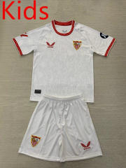 2024-2025 Sevilla Home White Youth/Kids Soccer Uniform-AY