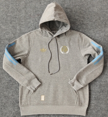 50th Anniversary Edition Argentina Gray Thailand Soccer Tracksuit Top With Hat-LH