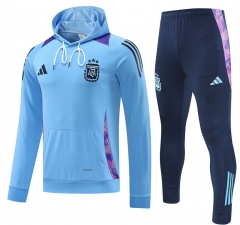 2024-2025 Argentina Light Blue Thailand Soccer Tracksuit With Hat-418