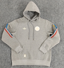 100th Anniversary Edition Colombia Gray Thailand Soccer Tracksuit Top With Hat-LH