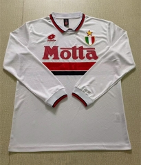 Retro Version 93-94 AC Milan Away White LS Thailand Soccer Jersey AAA-6895