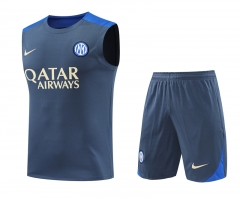 2024-2025 Inter Milan Royal Blue Thailand Soccer Vest Uniform-418
