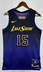 2025 City Edition Los Angeles Lakers Blue&Purple #15 NBA Jersey-311