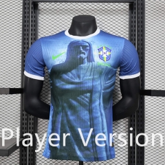 Player Version 2024-2025 Special Version Brazil Blue Thailand Soccer Jersey AAA-888