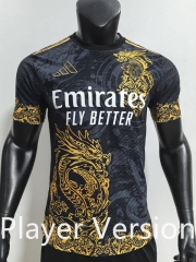 Player Version 2024-2025 Real Madrid Yellow&Black Thailand Soccer Jersey AAA-SJ