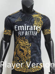 Player Version 2024-2025 Real Madrid Yellow&Black Thailand Soccer Jersey AAA-SJ