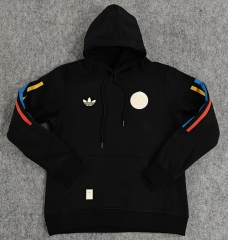 100th Anniversary Edition Colombia Black Thailand Soccer Tracksuit Top With Hat-LH