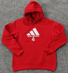 2024-2025 Real Madrid Red Thailand Soccer Tracksuit Top With Hat-LH