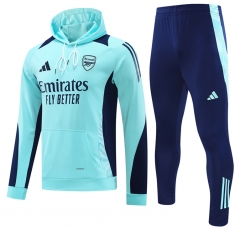 2024-2025 Arsenal Light Blue Thailand Soccer Tracksuit With Hat-418