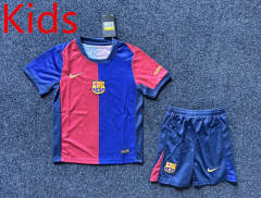 Customized Ad Version 2024-2025 Barcelona Home Red&Blue Kid/Youth Soccer Uniform-GB