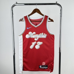 2025 City Edition Memphis Grizzlies Red #17 NBA Jersey-311