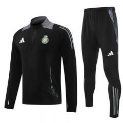 Player Version 2024-2025 Al-Nassr FC Black&Gray Thailand Soccer Tracksuit-4627
