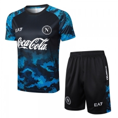 2024-2025 Napoli Ink Jet Black Short-Sleeved Thailand Soccer Tracksuit -815