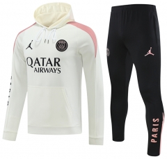 2024-2025 Jordan Paris SG Beige Thailand Soccer Tracksuit With Hat-418