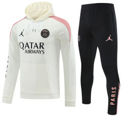 2024-2025 Jordan Paris SG Beige Thailand Soccer Tracksuit With Hat-418