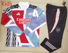 2024-2025 Arsenal Red&Blue Kids/Youth Soccer Tracksuit -GDP