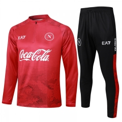 2024-2025 Napoli Ink Jet Red Thailand Soccer Tracksuit -815