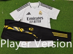 Player Version 2024-2025 Real Madrid Home White Short-Sleeve Thailand Soccer Tracksuit-9926