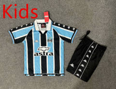 Retro Version 2000 Grêmio FBPA Home Blue&Black Kid/Youth Soccer Uniform-6748