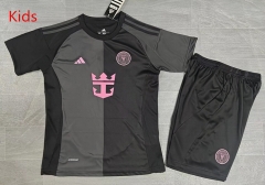 2025-2026 Inter Miami CF Away Black Kids/Youth Soccer Uniform