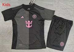 2025-2026 Inter Miami CF Away Black Kids/Youth Soccer Uniform