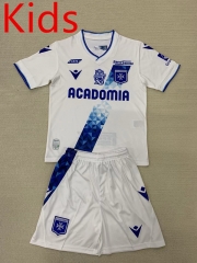 2024-2025 AJ Auxerre Home White Kids/Youth Soccer Uniform-AY