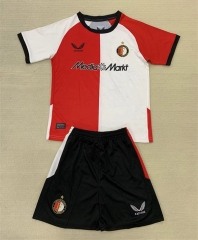 2024-2025 Feyenoord Rotterdam Home Red&White Soccer Uniform-AY