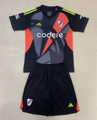 2024-2025 CA River Plate Goalkeeper Black Soccer Uniform-AY
