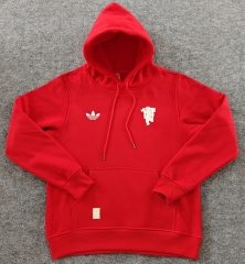 2024-2025 Manchester United Red Thailand Soccer Tracksuit Top With Hat-CS