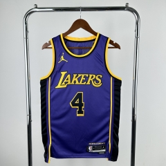 2023 Los Angeles Lakers Purple #4 NBA Jersey-311