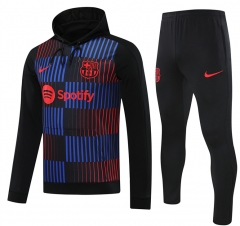 2024-2025 Barcelona Black Thailand Soccer Tracksuit With Hat-418