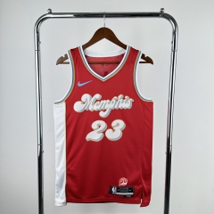 2025 City Edition Memphis Grizzlies Red #23 NBA Jersey-311
