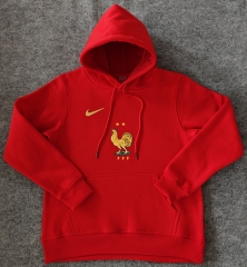 Player Version 2024-2025 France Red Thailand Soccer Tracksuit With Hat-CS